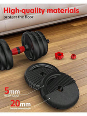 Adjustable Dumbbell Set 20LBS Free Weights Dumbbells, 4 In 1 Weight Set, Dumbbell, Barbell, Kettlebell, Push-Up, Home Gym Fitness Workout Equipment For Men Women