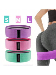 Hip Booty Thigh Workout Fabric Resistance Bands - Fitness Tension Stretch Strips For Yoga, Pilates, And Gym Exercises - Non-Slip And Durable Loops For Full-Body Training