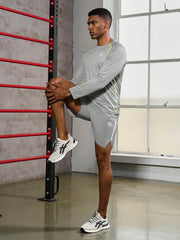 Manfinity Fitness Men Shorts Set Men Contrast Panel Sports Set, Athletic Suit, Tracksuit
