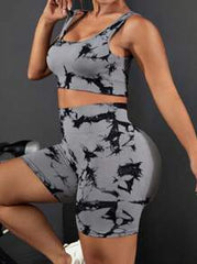 Sport Studio Plus Size Seamless Tank Top And Shorts Active Set