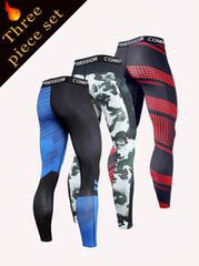 3pcs/Set Men's Sports Compression Pants