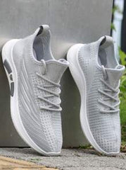 Men'S Sports Casual All-Match Anti-Skid, Wear-Resistant, Soft White Bottom, Breathable Mesh Sneakers