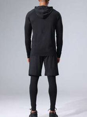 5pcs/Set Men's Quick Dry Fitness Clothing Set