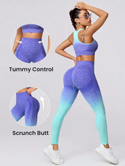 Sport Seamluxe Seamless High Stretch Racer Back Sports Set workout set