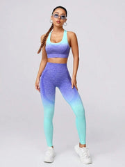 Sport Seamluxe Seamless High Stretch Racer Back Sports Set workout set