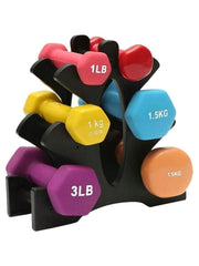 Compact 3-Tier Dumbbell Rack 1Pcs - Space-Saving, Sturdy Design - Holds Up To 26 Lbs - Perfect For Home Gym Organization