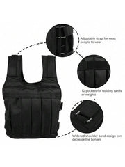 Weighted Vest, Weight Training Vest 50KG Sport Weighted Vest Workout Equipment Without Weights For Workout Fitness Strength Training Supplies Weighted Vest Weighted Vest